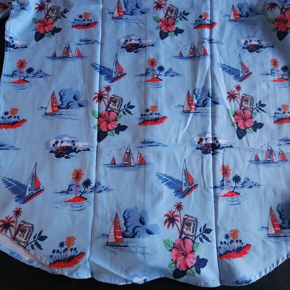 RSVLTS Mens Budweiser Regatta Have A Bud Size XL Short Sleeve Button-Down Shirt - Picture 9 of 10